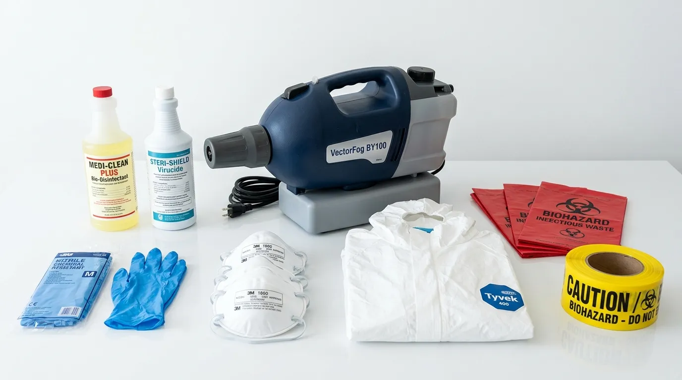 Professional biohazard remediation crew working in Castroville